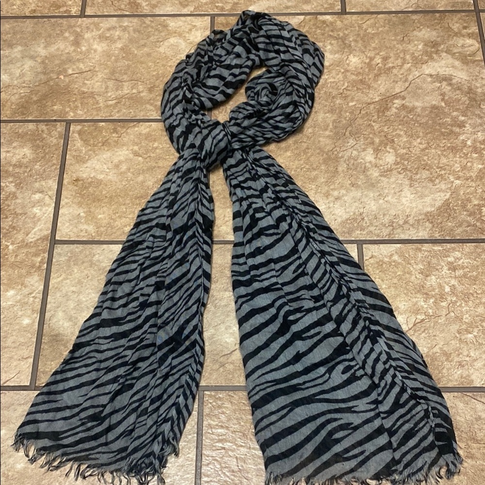 Chic Zebra Pattern Scarf Whimsigoth Grunge Collegiate Zigzag